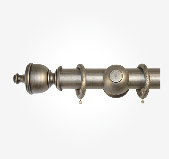 image of brass curtain pole 