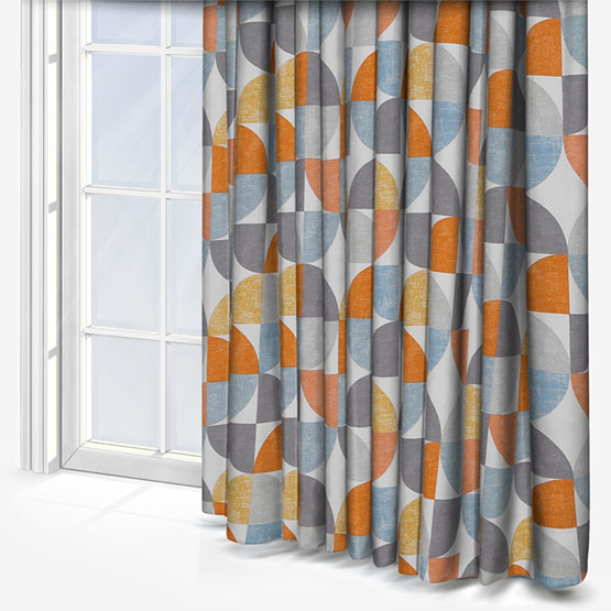 product image of retro tangerine curtain 