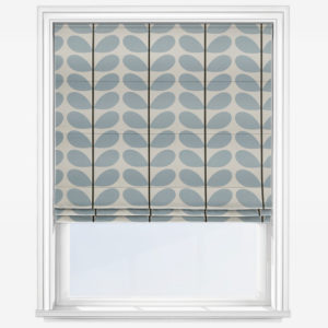 photo of nautical powder blue roman blind 