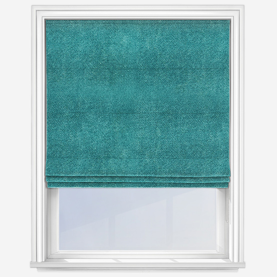 product image of teal roman blind