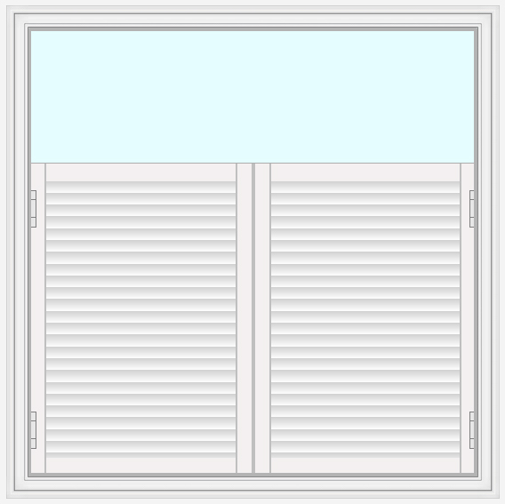 Cafe style shutter blinds.
