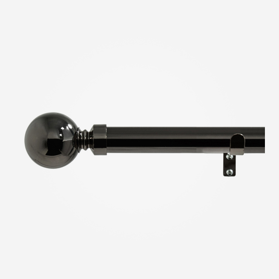 photo of classic black curtain pole for sale from blinds direct 