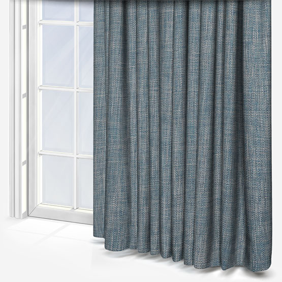 product image of textured blue curtain