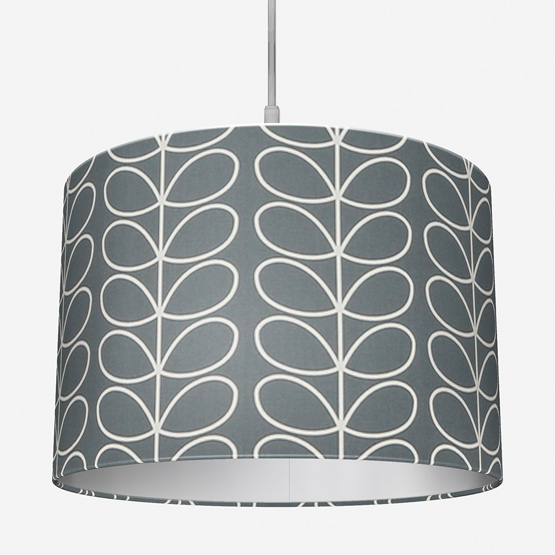product image of grey lampshade with white print 