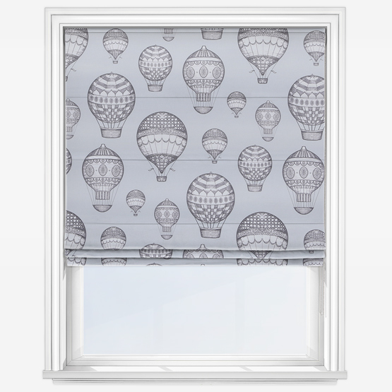 roller blind with hot air balloon print for kids room 