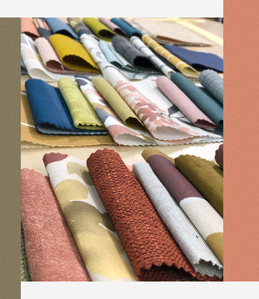 image to show example of the fabrics used in sonova studio 