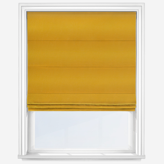 photo of saffron yellow roman blind product for sale 