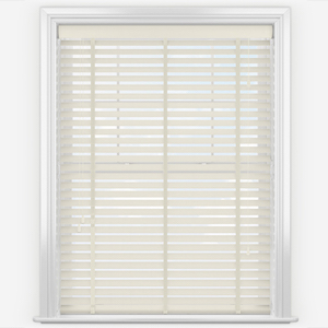 photo of cream fauxwood blind product for sale