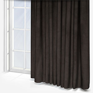 image of charcoal black velvet curtain
