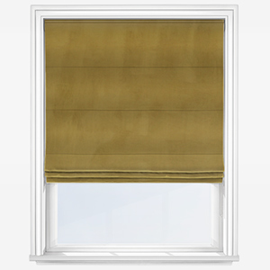 product image of olive roman blind with a velvet texture