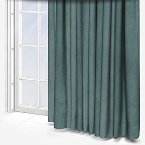 image of sea green velvet curtain product