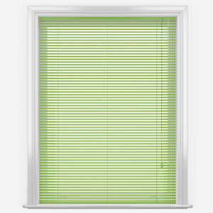 photo of green coloured venetian blind