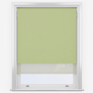 photo of natural green double roller blind