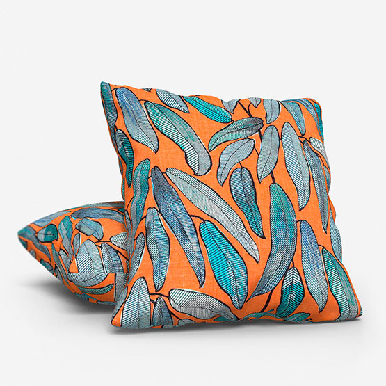 product of orange cushions with floral Print for sale