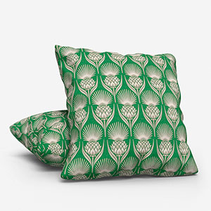 image of two forest green cushions for sale 