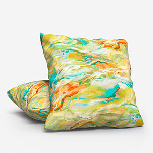 image of two neon teal cushions for sale