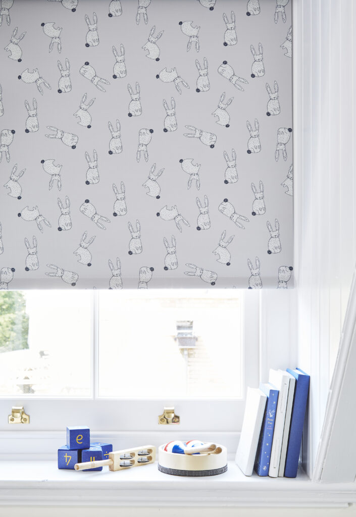 image to show kids roller blind being used in a nursery 