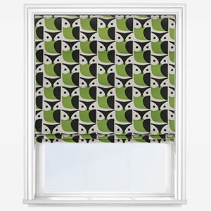 product image of green blind with owl print