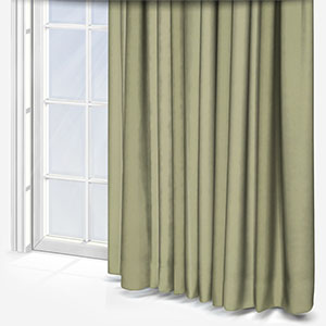 photo of sage green curtain with blackout lining to be used in kids room 