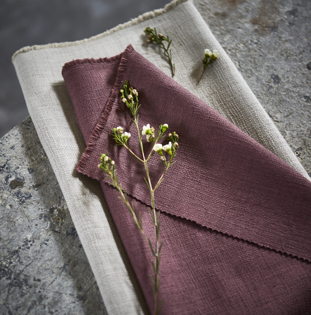 photo of rustic fabric in autumnal colours 