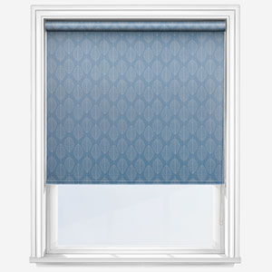 photo of azure blue roller blind product 
