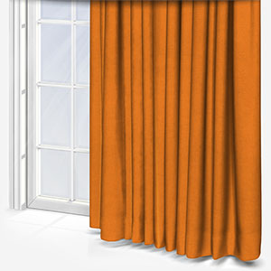 image to show how orange curtains can work well in autumn 