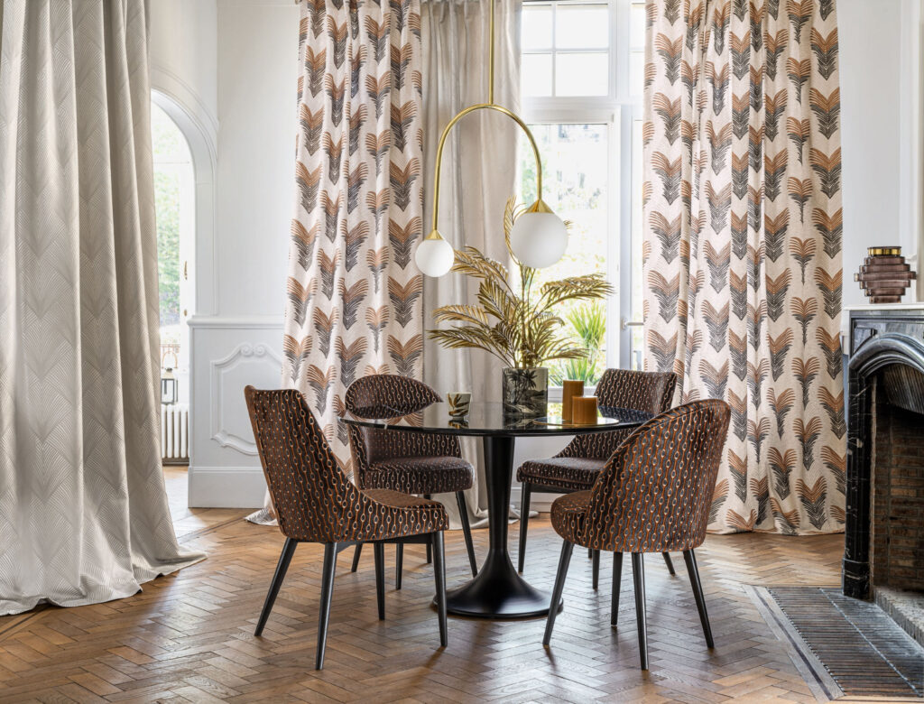 geometric patterns on curtains