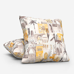 example image of two cushions with a global nomad fahion style