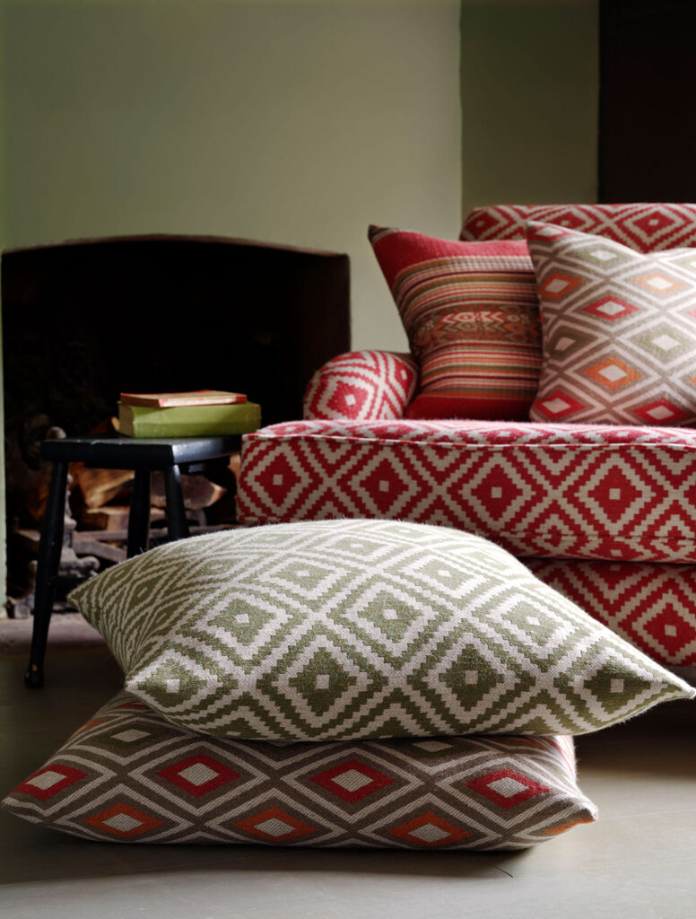 pattern cushions to show what is the global nomad style?