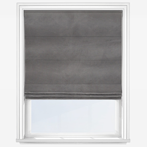 product photo of grey roman blinds that could be used a global nomad fashion style 