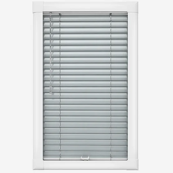 Silver perfect fit venetian blind.
