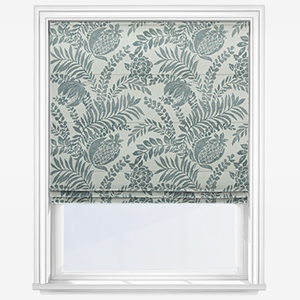 a photo of countryside inspired roller blinds with a floral print