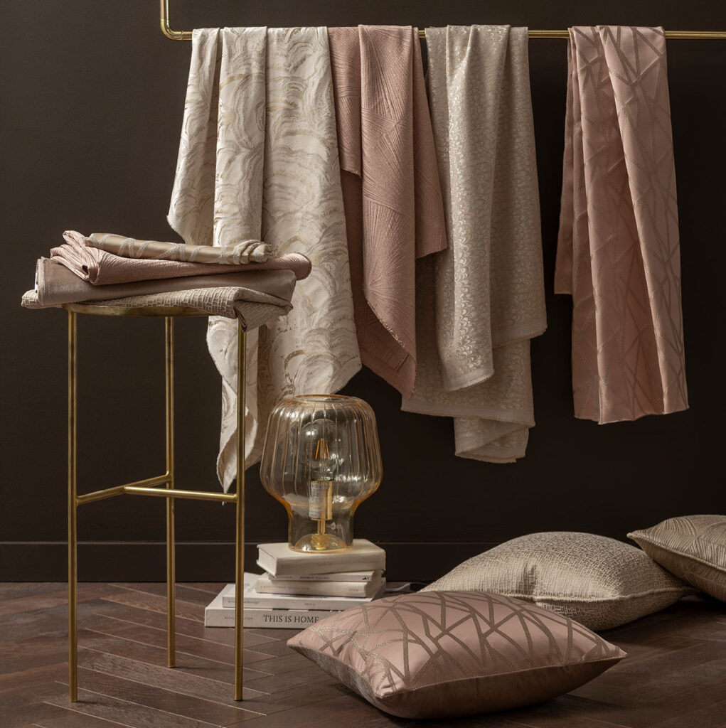 photo of soft fabrics to show example of how they can be used for home decor accessories 