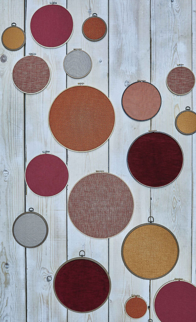 image to show the different shades of orange that work well in interior design  