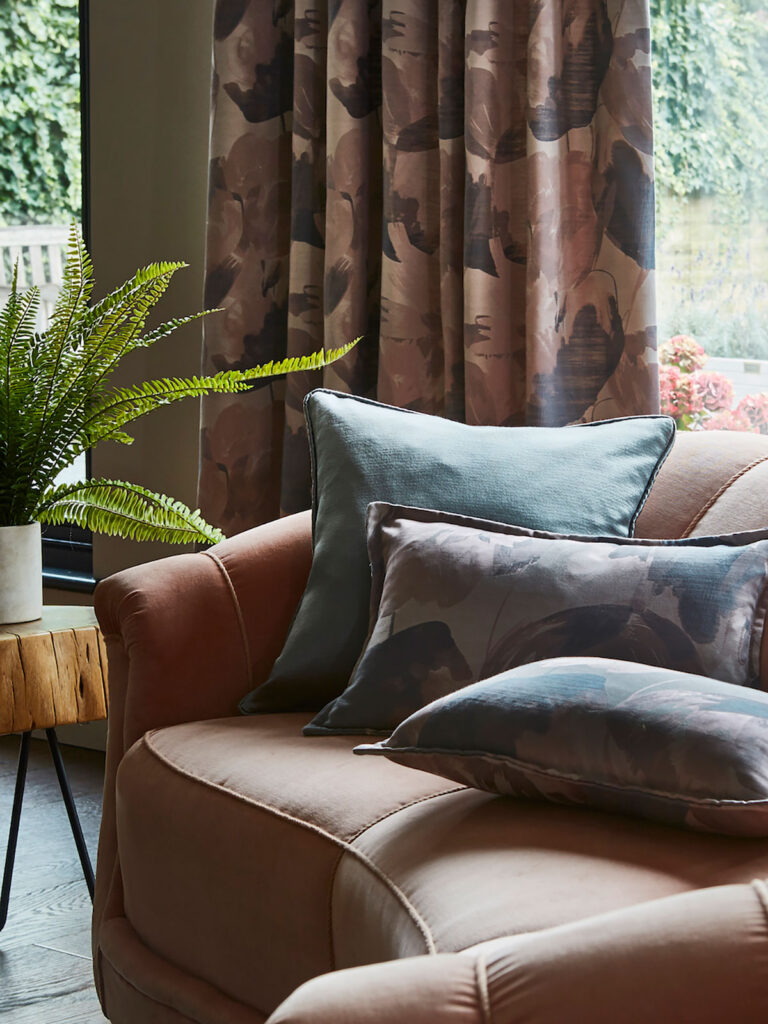 photo of cushions on a sofa for chunky interior design