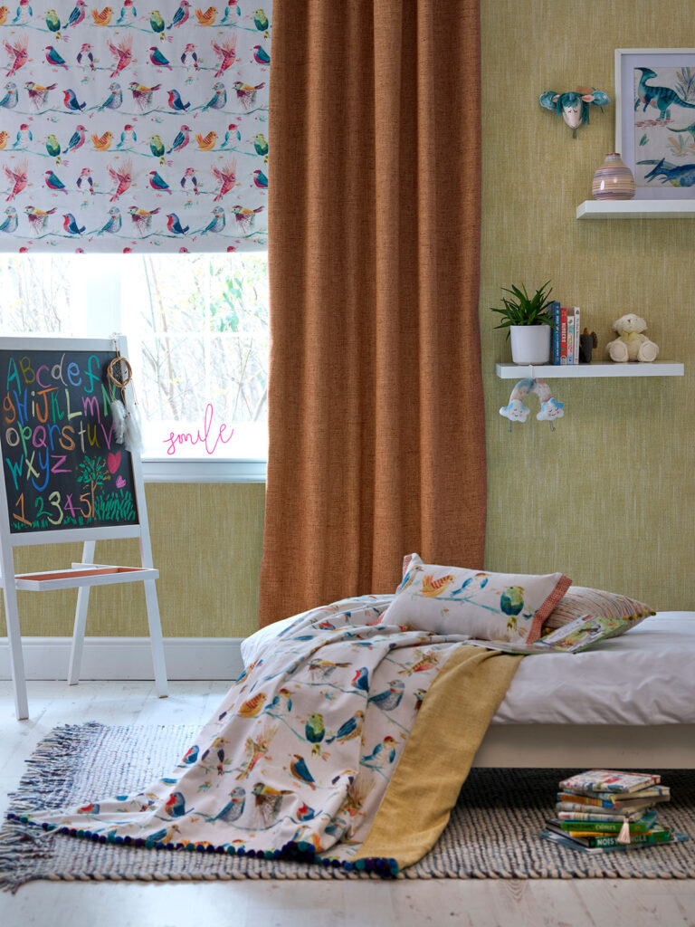 photo to show example of wipe clean roller blinds being used in kids bedroom