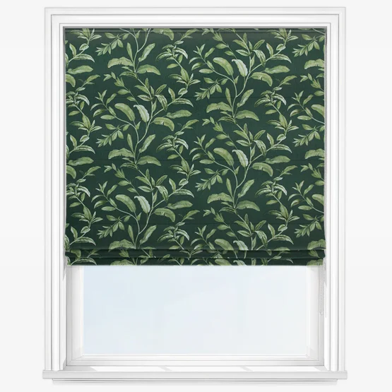 Green pine roman blind by blinds direct.