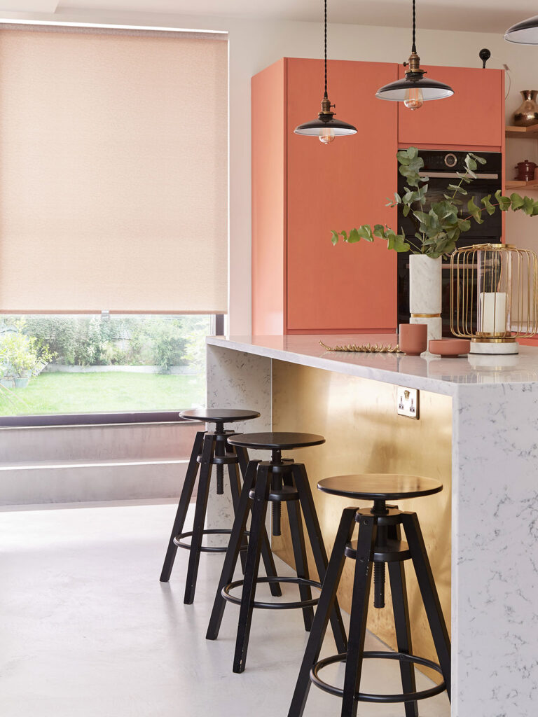 example image to show how a cordless blind will look being used in a kitchen