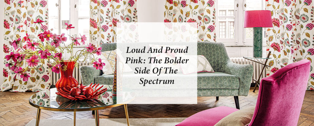 feature image for blog on using the colour pink in interior design
