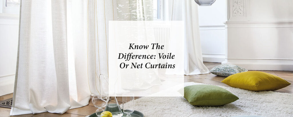feature image for blog on the difference between voile and net curtains