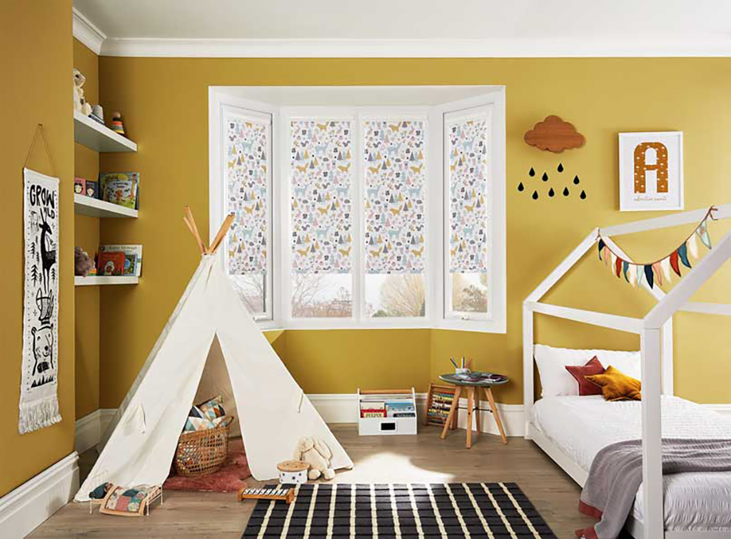 photo of kids room using child safe perfect fit blinds 