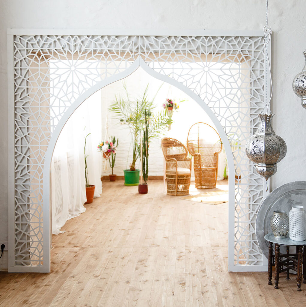 image to show example of decor using arabic interior design