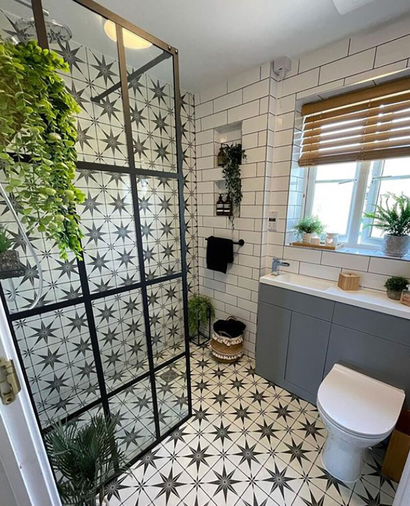 example of instagram post of bathroom