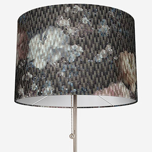 image of a dark anthracite colour lamp shade with floral print