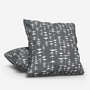 image to show two cushion products in a anthracite grey colour