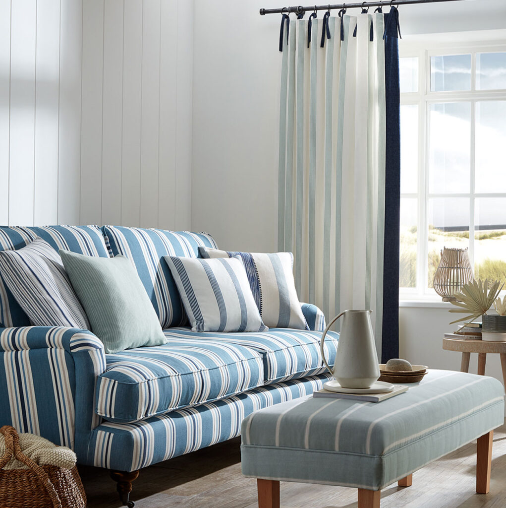 image to show example of a modern beach themed living room