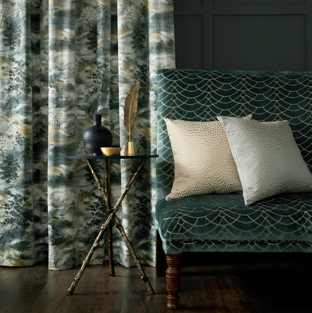 image of room set image to show how to use watercolour effect to captured blurred lines in interior design 
