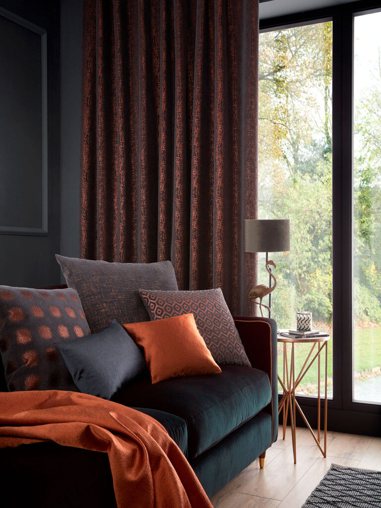 image of a living room inspired by the terracotta colour