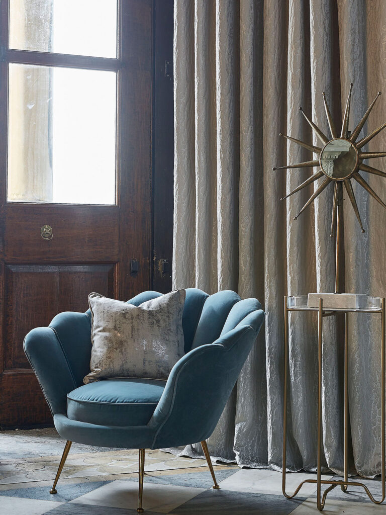 image to show how metallic colours from fashion week can be used interior design 