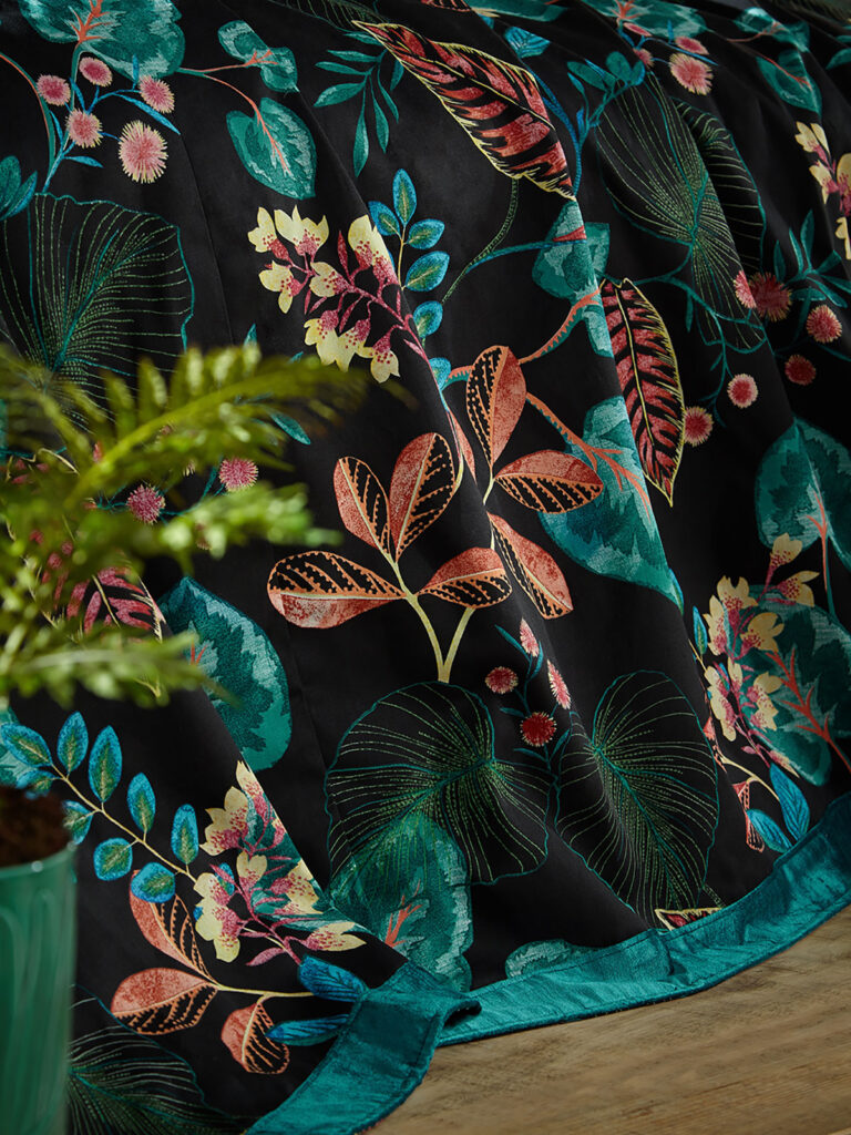 photo to show example of how to use floral prints from fashion week in interior decor 